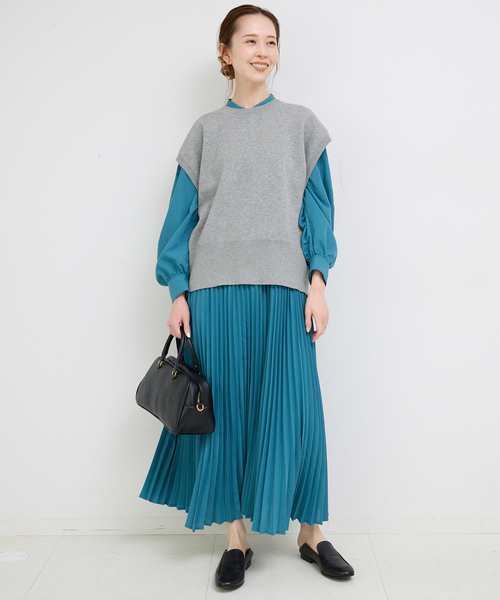 SLOBE IENA(スローブイエナ)の「《追加》ダブルフェイスバックオープンベスト(ベスト・レディース・ピンク系その他/チャコールグレー・FREE)」の19枚目の写真