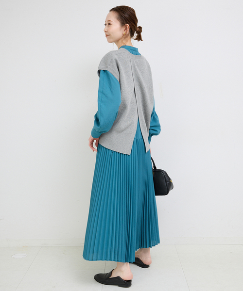 SLOBE IENA(スローブイエナ)の「《追加》ダブルフェイスバックオープンベスト(ベスト・レディース・ピンク系その他/チャコールグレー・FREE)」の20枚目の写真