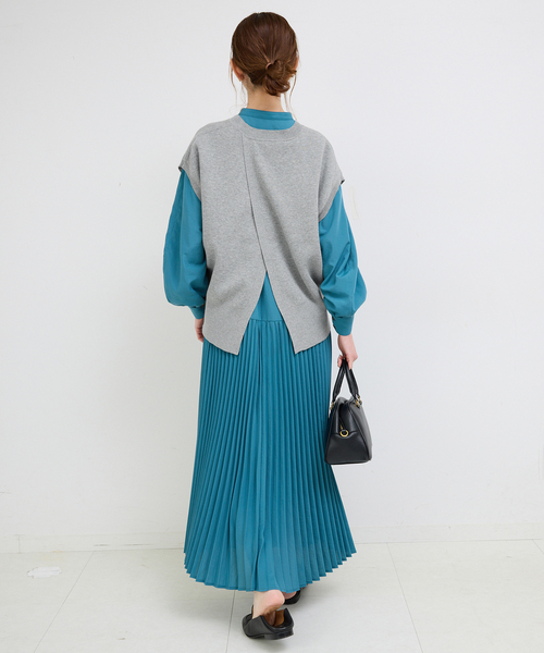 SLOBE IENA(スローブイエナ)の「《追加》ダブルフェイスバックオープンベスト(ベスト・レディース・ピンク系その他/チャコールグレー・FREE)」の21枚目の写真