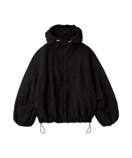 emmi（エミ）の「ビッグフォルムフーディーブルゾン（ブルゾン・レディース・オフホワイト/ブラック/レッド/ホワイト・F）」の3枚目の写真