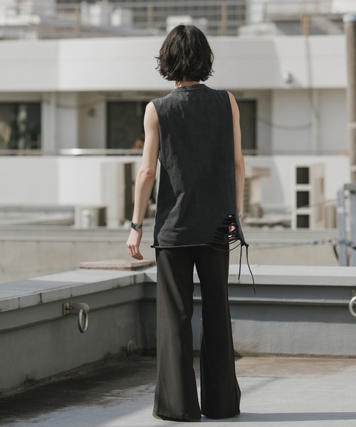 Theater code（シアターコード）の「Chain Design Distressed Wash Tank Top / チェーンデザイン ウォッシュ加工 ダメージタンクトップ 2026年春夏（タンクトップ・メンズ・ブラック/グレー・M/L）」の11枚目の写真