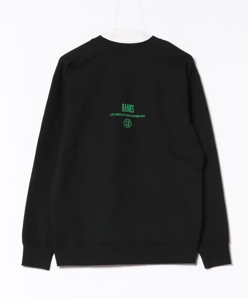 BANKS（バンクス）の「CREW / BANKS JOURNAL(バンクスジャーナル)スタンダードシルエットプリント長袖クルーネックスウェットトレーナ（スウェット・メンズ・ブラック/ヘザーグレー/ホワイト・LARGE/MEDIUM）」の4枚目の写真