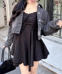 INGNI | コットンレースイレヘムミニキャミワンピース(ワンピース)