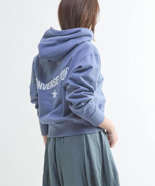 CONVERSE TOKYO(コンバーストウキョウ)の「WAVE LOGO HOODIE(パーカー・レディース・ブラック/グレー/ブルー・FREE)」の9枚目の写真