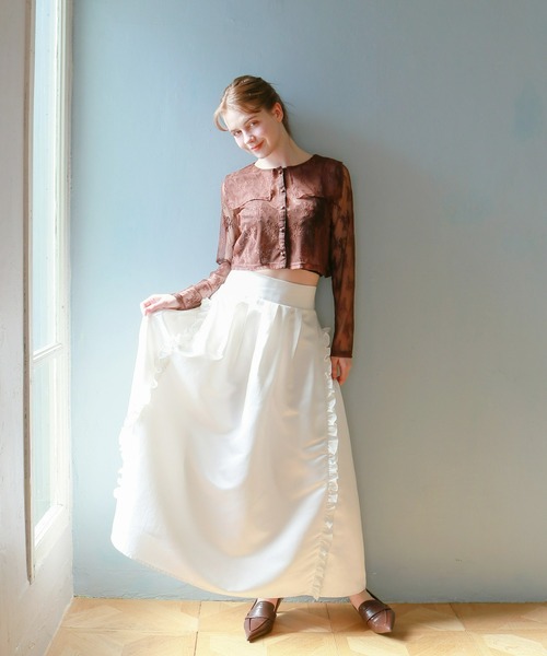 mic by Olu.（ミックバイオルドット）の「セーラーレースブラウス（シャツ/ブラウス・レディース・ブラック/ホワイト/ブラウン・FREE）」の13枚目の写真