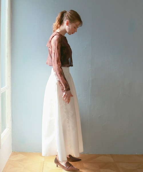 mic by Olu.（ミックバイオルドット）の「セーラーレースブラウス（シャツ/ブラウス・レディース・ブラック/ホワイト/ブラウン・FREE）」の14枚目の写真