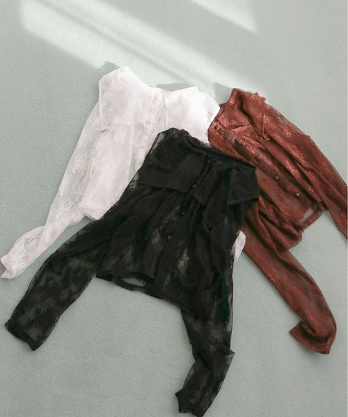 mic by Olu.（ミックバイオルドット）の「セーラーレースブラウス（シャツ/ブラウス・レディース・ブラック/ホワイト/ブラウン・FREE）」の15枚目の写真