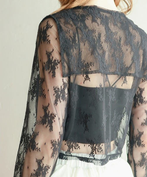 mic by Olu.（ミックバイオルドット）の「セーラーレースブラウス（シャツ/ブラウス・レディース・ブラック/ホワイト/ブラウン・FREE）」の4枚目の写真