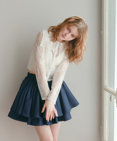 mic by Olu.（ミックバイオルドット）の「セーラーレースブラウス（シャツ/ブラウス・レディース・ブラック/ホワイト/ブラウン・FREE）」の16枚目の写真