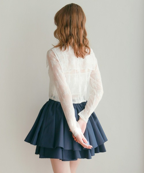 mic by Olu.（ミックバイオルドット）の「セーラーレースブラウス（シャツ/ブラウス・レディース・ブラック/ホワイト/ブラウン・FREE）」の17枚目の写真