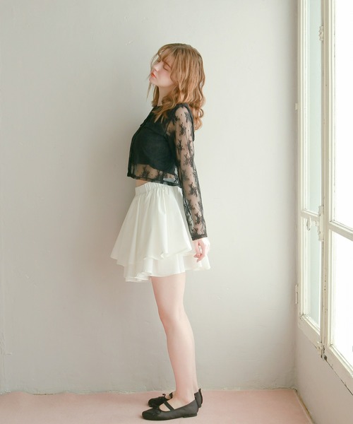 mic by Olu.（ミックバイオルドット）の「セーラーレースブラウス（シャツ/ブラウス・レディース・ブラック/ホワイト/ブラウン・FREE）」の7枚目の写真