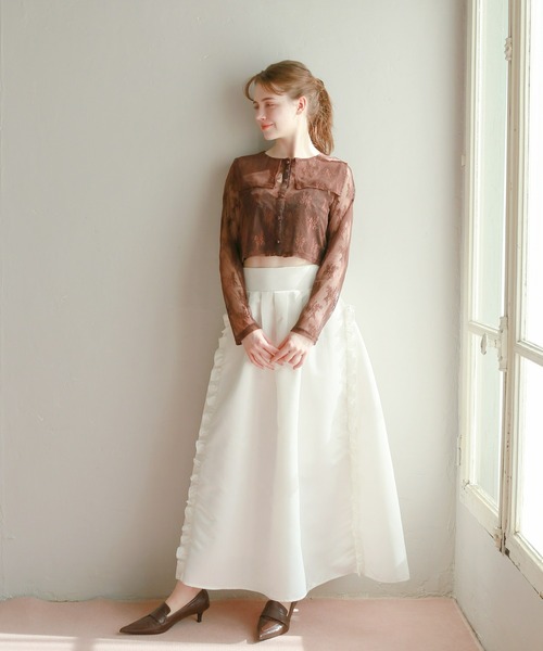 mic by Olu.（ミックバイオルドット）の「セーラーレースブラウス（シャツ/ブラウス・レディース・ブラック/ホワイト/ブラウン・FREE）」の12枚目の写真