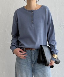 LBC（エルビーシー）の「コットンタッチ2WAYヘンリーニット（ニット/セーター）」