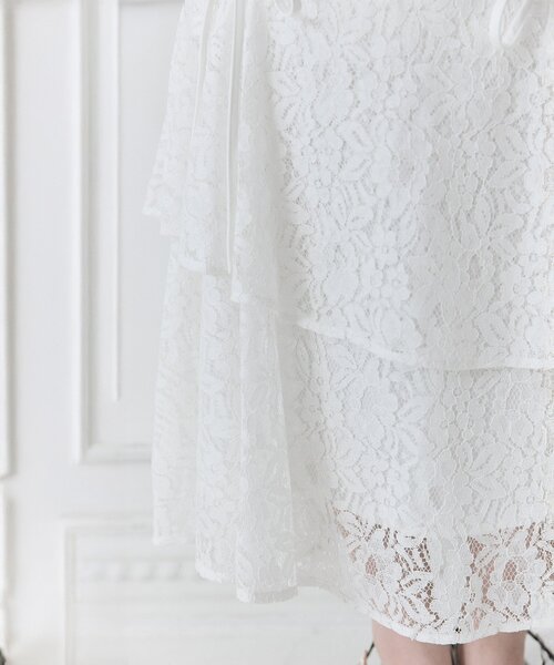 Belle Charme(ベルシャルム)の「【Belle Charme】Ribbon Slit Mermaid Skirt(スカート・レディース・ブラック/オフホワイト・MEDIUM/SMALL)」の18枚目の写真