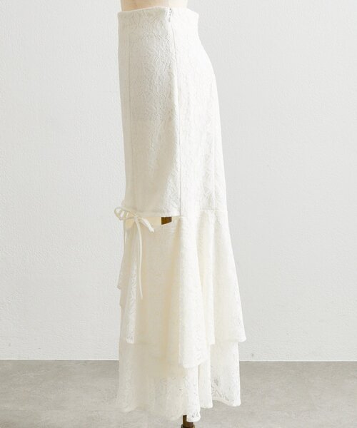 Belle Charme(ベルシャルム)の「【Belle Charme】Ribbon Slit Mermaid Skirt(スカート・レディース・ブラック/オフホワイト・MEDIUM/SMALL)」の22枚目の写真