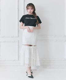 【Belle Charme】Ribbon Slit Mermaid Skirt