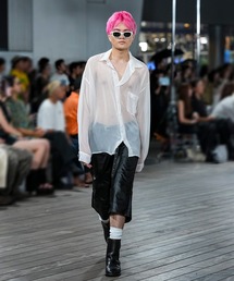 MSML | GLOSSY WIDE CROPPED PANTS(デニムパンツ)