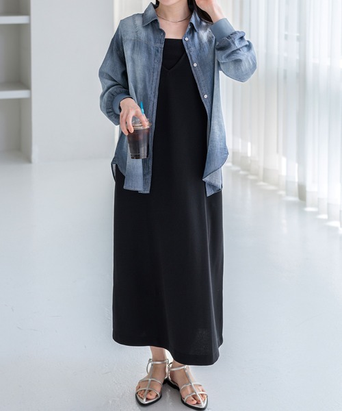 BELLUNA PLUS(ベルーナ)の「柔らかシアーデニムシャツ(シャツ/ブラウス・レディース・サックスブルー/ブルー・LARGE/MEDIUM/X-LARGE)」の20枚目の写真