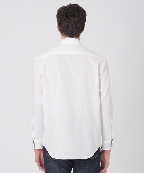 BLACK LABEL CRESTBRIDGE(ブラックレーベル・クレストブリッジ)の「SOMAキュプラパーシャルチェックシャツ(シャツ/ブラウス・メンズ・オレンジ系その他/オフホワイト/ネイビー/ブルー系その他2・XL/L/M/S)」の9枚目の写真