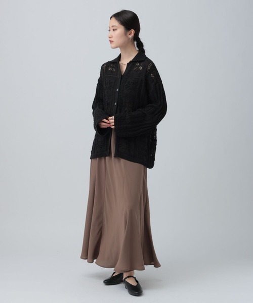 LEPSIM（レプシィム）の「クロシェカーディガン　639439（カーディガン/ボレロ・レディース・オフホワイト/ブラック・FREE）」の13枚目の写真