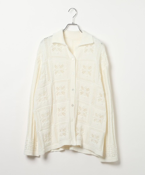 LEPSIM（レプシィム）の「クロシェカーディガン　639439（カーディガン/ボレロ・レディース・オフホワイト/ブラック・FREE）」の15枚目の写真