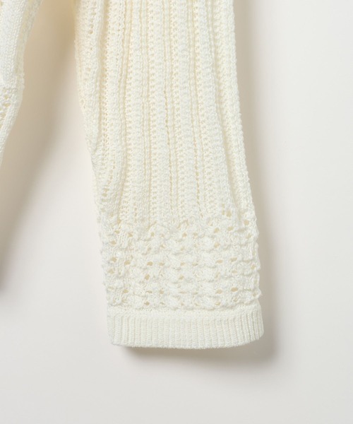 LEPSIM（レプシィム）の「クロシェカーディガン　639439（カーディガン/ボレロ・レディース・オフホワイト/ブラック・FREE）」の19枚目の写真