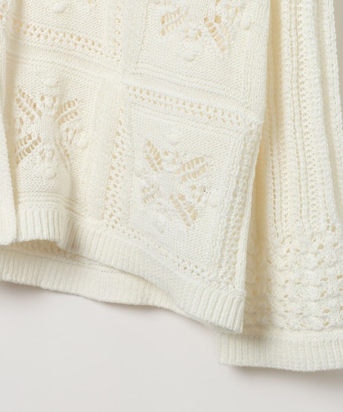 LEPSIM（レプシィム）の「クロシェカーディガン　639439（カーディガン/ボレロ・レディース・オフホワイト/ブラック・FREE）」の20枚目の写真