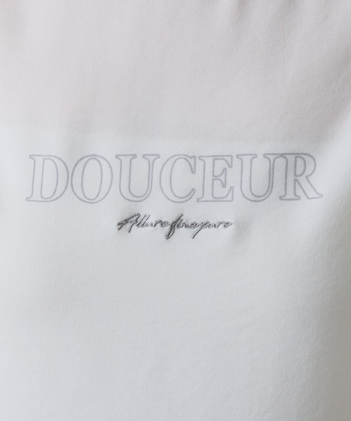 COLLAGE GALLARDAGALANTE(コラージュガリャルダガランテ)の「袖アレンジジョーゼットロゴT(Tシャツ/カットソー・レディース・レモンイエロー/オフホワイト/ネイビー・FREE)」の13枚目の写真