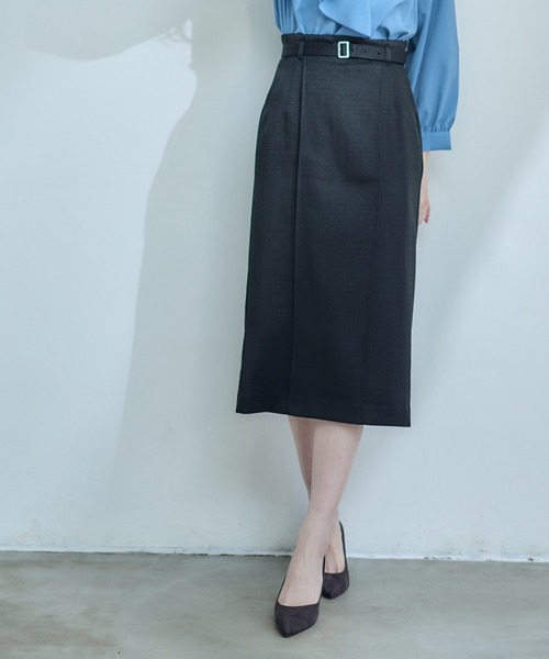 12Twelve Agenda（トゥエルブ　アジェンダ）の「ステッチデザインタイトスカート（スカート・レディース・チャコールグレー/ブラック/ベージュ・S/M）」の6枚目の写真