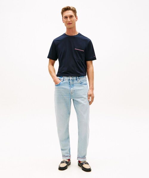 TOMMY HILFIGER(トミーヒルフィガー)の「GLOBAL STRIPE PIQUE POCKET TEE(Tシャツ/カットソー・メンズ・レッド/ホワイト/マルチ・LARGE/MEDIUM/X-LARGE/SMALL)」の5枚目の写真