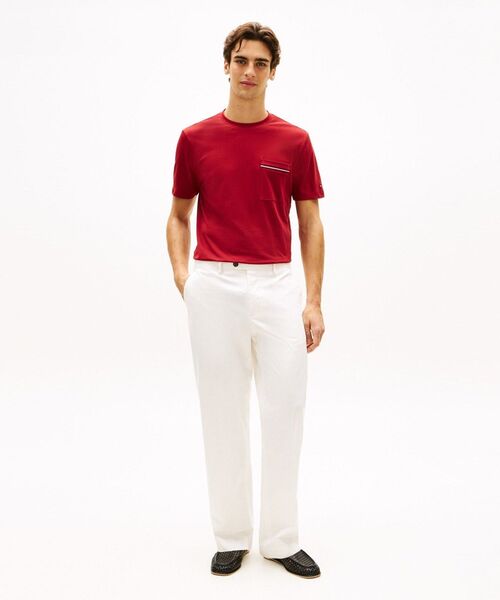 TOMMY HILFIGER(トミーヒルフィガー)の「GLOBAL STRIPE PIQUE POCKET TEE(Tシャツ/カットソー・メンズ・レッド/ホワイト/マルチ・LARGE/MEDIUM/X-LARGE/SMALL)」の10枚目の写真