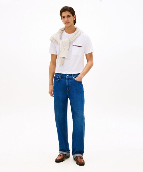 TOMMY HILFIGER(トミーヒルフィガー)の「GLOBAL STRIPE PIQUE POCKET TEE(Tシャツ/カットソー・メンズ・レッド/ホワイト/マルチ・LARGE/MEDIUM/X-LARGE/SMALL)」の15枚目の写真
