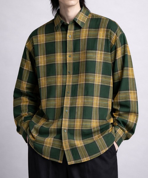 CALIFORNIA OUTFITTERS(カリフォルニア アウトフィッターズ)の「2D10 HERITAGE PLAID WIDE SHIRTS(シャツ/ブラウス・メンズ・グリーン/ブラック・FREE)」の9枚目の写真