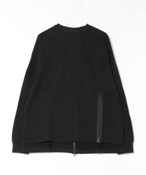 MMMM(エムエムエムエム)の「【MMMM】フレンチテリーZIPスリットクルーネックトレーナー(スウェット・メンズ・ブラック・LARGE)」の1枚目の写真