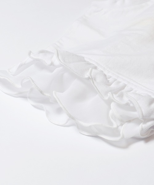 coca（coca）（コカ）の「キッズ　袖フリルレイヤードTシャツ（Tシャツ/カットソー・キッズ・ホワイト/ラベンダー・150/140/130/120）」の14枚目の写真