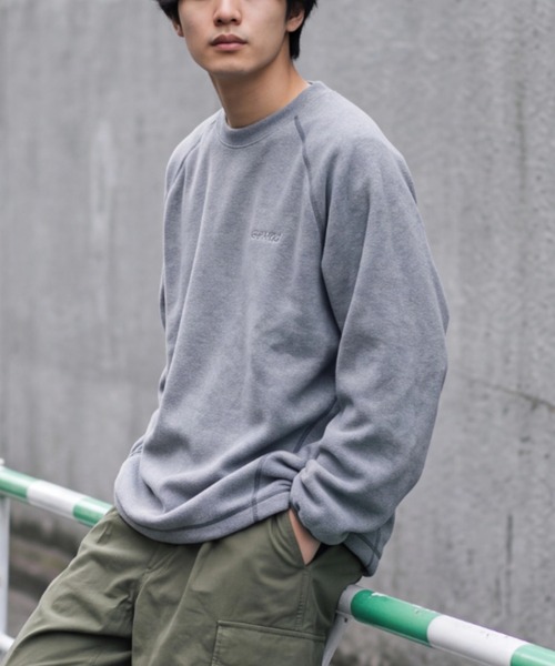 Gramicci(グラミチ)の「【SE1】【GRAMICCI/グラミチ】 G4FU-L015 FLEECE RAGLAN CREW(スウェット・メンズ・グレー/Black・L/XL)」の1枚目の写真