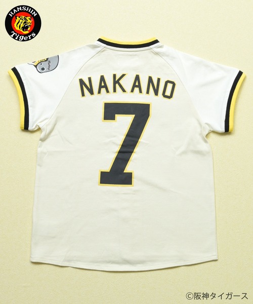 MARKEY'S（マーキーズ）の「【阪神タイガース】別注 半袖ベースボールシャツ（シャツ/ブラウス・キッズ・ホワイト系4/ホワイト系6/ホワイト系7/ホワイト系8/ホワイト系1/ホワイト系2/ホワイト系5/ホワイト系3・S/M/L）」の4枚目の写真