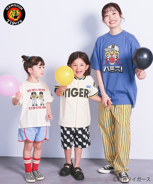 MARKEY'S（マーキーズ）の「【阪神タイガース】別注 半袖ベースボールシャツ（シャツ/ブラウス・キッズ・ホワイト系4/ホワイト系6/ホワイト系7/ホワイト系8/ホワイト系1/ホワイト系2/ホワイト系5/ホワイト系3・S/M/L）」の10枚目の写真