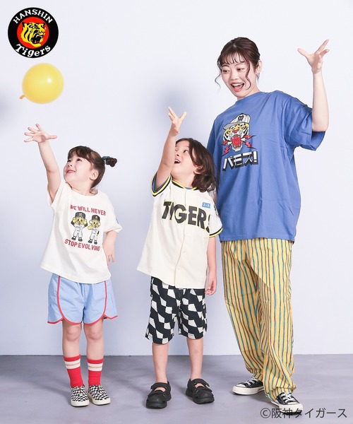 MARKEY'S（マーキーズ）の「【阪神タイガース】別注 半袖ベースボールシャツ（シャツ/ブラウス・キッズ・ホワイト系4/ホワイト系6/ホワイト系7/ホワイト系8/ホワイト系1/ホワイト系2/ホワイト系5/ホワイト系3・S/M/L）」の11枚目の写真