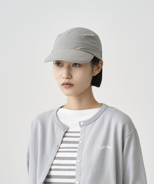 ORCIVAL（オーシバル）の「ORCIVAL | サッカーギンガム ジェットキャップ UNISEX（キャップ・レディース・ブラック系その他/グレー系その他/オリーブ・F）」の12枚目の写真