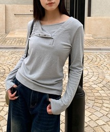 button layered tee