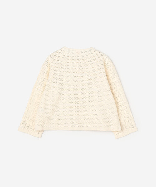 Bshop（ビショップ）の「INDIA INDUSTRY | ラティスレース シャツカーディガン WOMEN（シャツ/ブラウス・レディース・アイボリー/ブラック・1）」の4枚目の写真