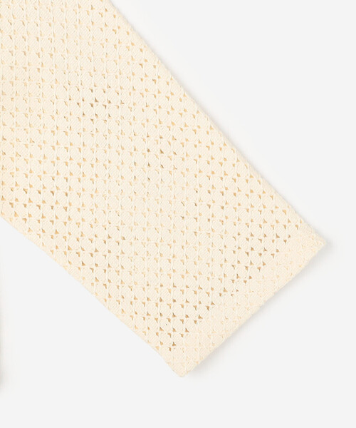 Bshop（ビショップ）の「INDIA INDUSTRY | ラティスレース シャツカーディガン WOMEN（シャツ/ブラウス・レディース・アイボリー/ブラック・1）」の6枚目の写真