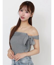EATME（イートミー）の「シングルリボンオフショルTOP（Tシャツ/カットソー）」