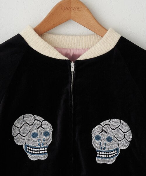 THRIFTY LOOK(スリフティールック)の「【THRIFTY LOOK/スリフティールック】SNAKE & SKULL SOUVENIR SHORT JACKET(ブルゾン・レディース・バーガンディー/ブラック・MEDIUM/LARGE)」の3枚目の写真