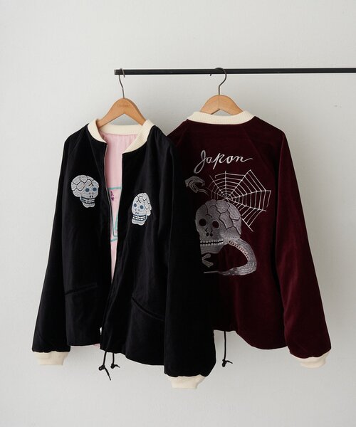 THRIFTY LOOK(スリフティールック)の「【THRIFTY LOOK/スリフティールック】SNAKE & SKULL SOUVENIR SHORT JACKET(ブルゾン・レディース・バーガンディー/ブラック・MEDIUM/LARGE)」の11枚目の写真