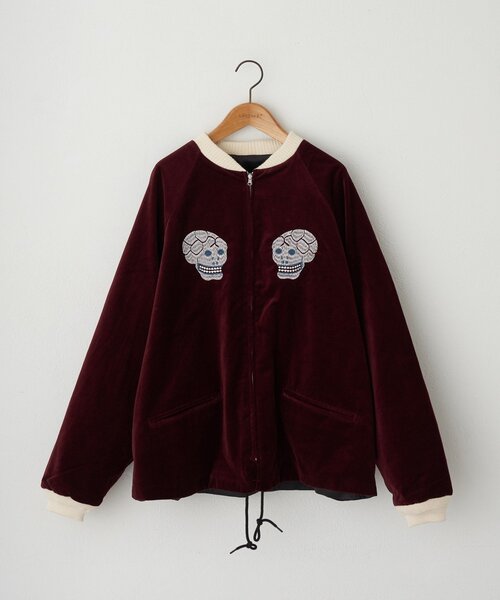 THRIFTY LOOK(スリフティールック)の「【THRIFTY LOOK/スリフティールック】SNAKE & SKULL SOUVENIR SHORT JACKET(ブルゾン・レディース・バーガンディー/ブラック・MEDIUM/LARGE)」の13枚目の写真