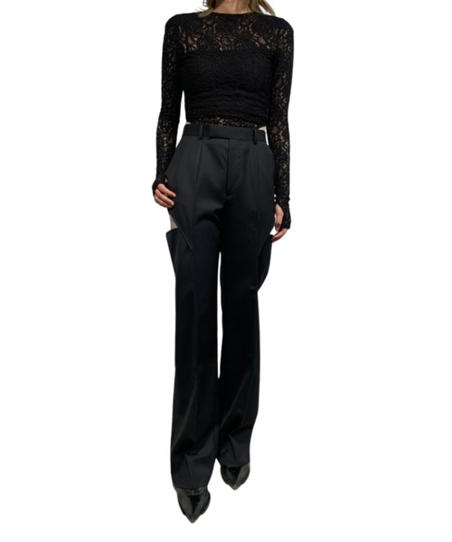 JOHN LAWRENCE SULLIVAN（ジョンローレンスサリバン）の「LACE BODYSUIT TOP（Tシャツ/カットソー・レディース・ブラック・ONE SIZE）」の4枚目の写真