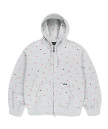 WKNDRS（ウィーキャンドース）の「FLORAL ZIP-UP HOODIE (L.GREY)（パーカー）」