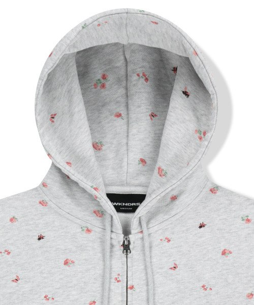 WKNDRS(ウィーキャンドース)の「FLORAL ZIP-UP HOODIE (L.GREY)(パーカー・レディース・その他・MEDIUM/LARGE/X-LARGE)」の3枚目の写真